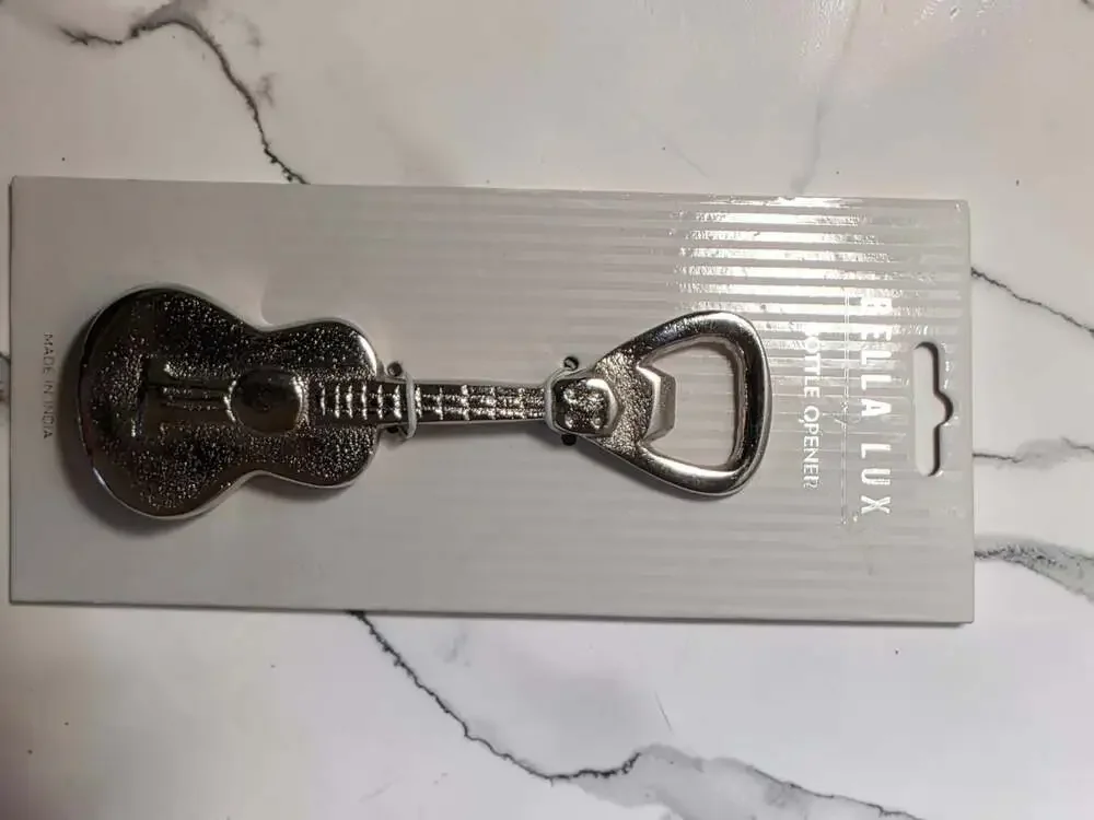 Bella Lux Guitar Shaped Metal Bottle Opener